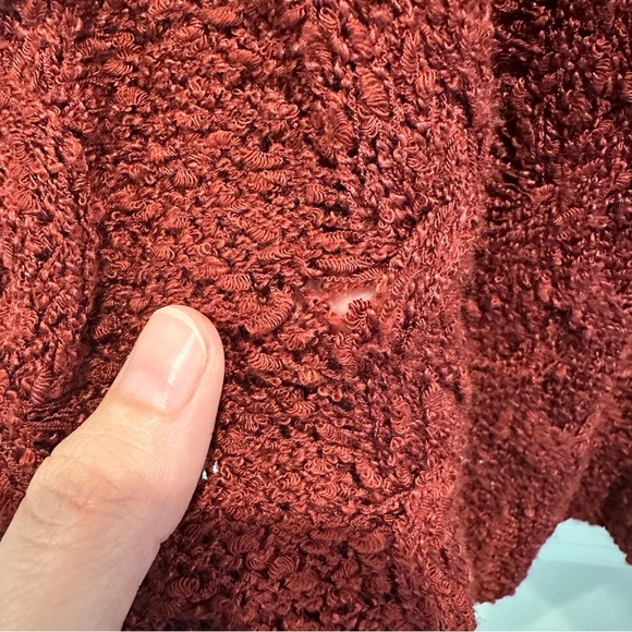 Miracle Burgundy Cable Knit Sweater - Picture 6 of 7